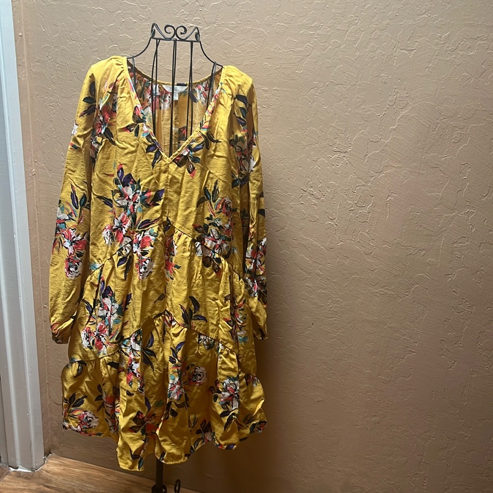 Yellow floral dress